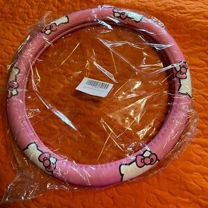 Hello Kitty leather steering wheel cover